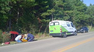 Acidente ocorrido na rodovia PR-420 em Piên. Foto: Divulgação