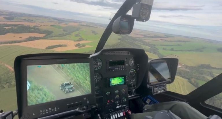 Com apoio de helicóptero, Polícia Militar apreende 700 quilos de maconha no Oeste. Foto: Sesp