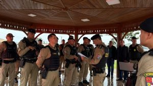 Policiais reunidos durante ação interestadual. Foto: Assessoria de Imprensa/Tijucas do Sul