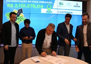 Município de Contenda foi contemplado com recursos para pavimentação. Foto: Assessoria de Imprensa/Prefeitura de Contenda