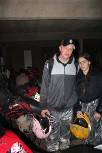 Evandro e Rafaela participaram da romaria de motocicleta. Foto: O Regional