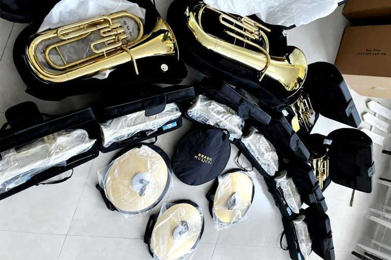 Novos equipamentos musicais foram incorporados à banda. Foto: Assessoria de Imprensa/Prefeitura de Piên