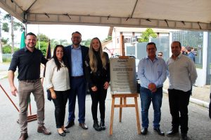 Delegada Maiara Kasmirski, juntamente com prefeitos da região. Foto: Arquivo/O Regional