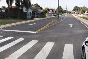 Em Ponte Alta algumas vias já estão concluídas. Foto: Assessoria de Imprensa/Prefeitura de Piên