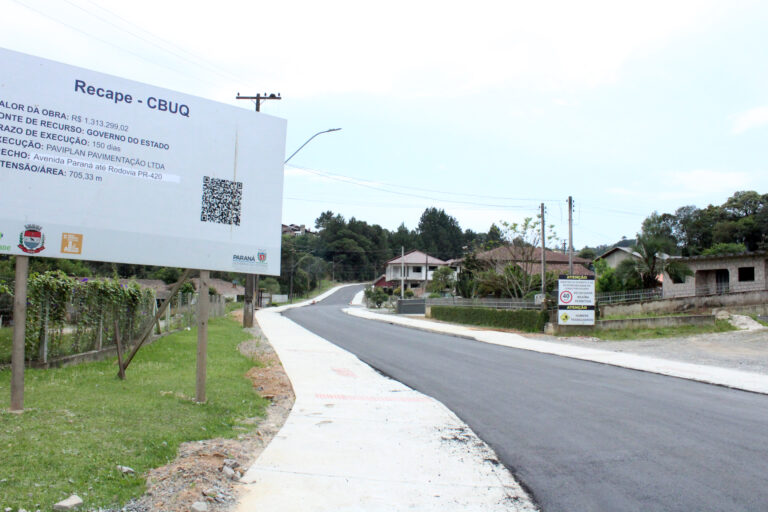 Avenida Caiobá, no bairro de Trigolândia, recebeu a aplicação da camada asfáltica nesta semana. Foto: Arquivo/O Regional