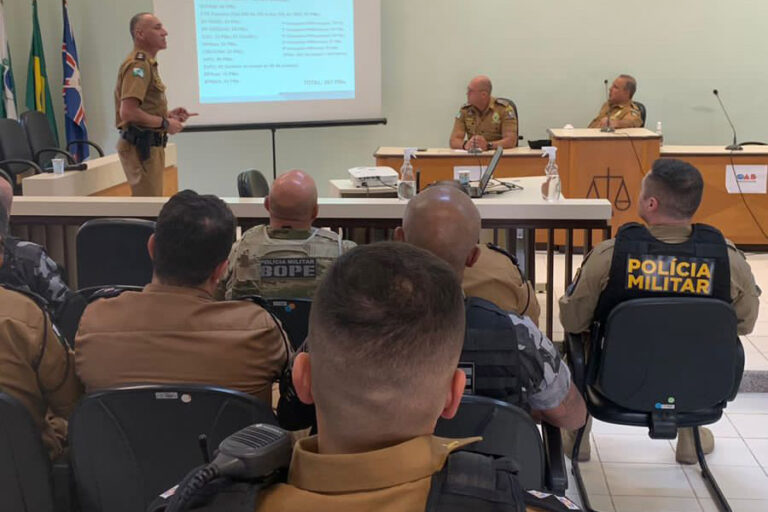 Em Matinhos, Polícia Militar reúne comandantes para preparatório da Operação Verão. Foto: SESP