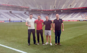 Comitiva de Campo do Tenente esteve na Arena da Baixada. Foto: Assessoria de Imprensa/Prefeitura de Campo do Tenente