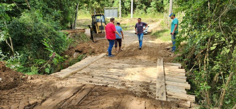 Comunidade agora conta com nova ponte. Foto: Assessoria de Imprensa/Prefeitura de Agudos do Sul