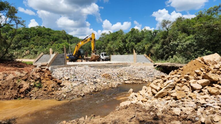 Parceria possibilitou a realização da reconstrução na ponte. Foto: Assessoria de Imprensa/Prefeitura de Mandirituba