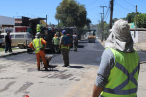 Obras de pavimentação na rua Pernambuco. Foto: Assessoria/Prefeitura de Fazenda Rio Grande