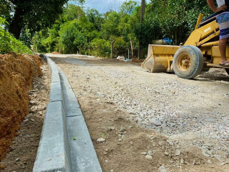 Pavimentações em Mandirituba. Foto: Assessoria/Prefeitura de Mandirituba