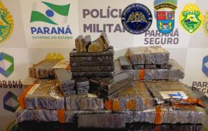 Drogas foram apreendidas pela PM em Rio Negro. Foto: Divulgação/28º BPM