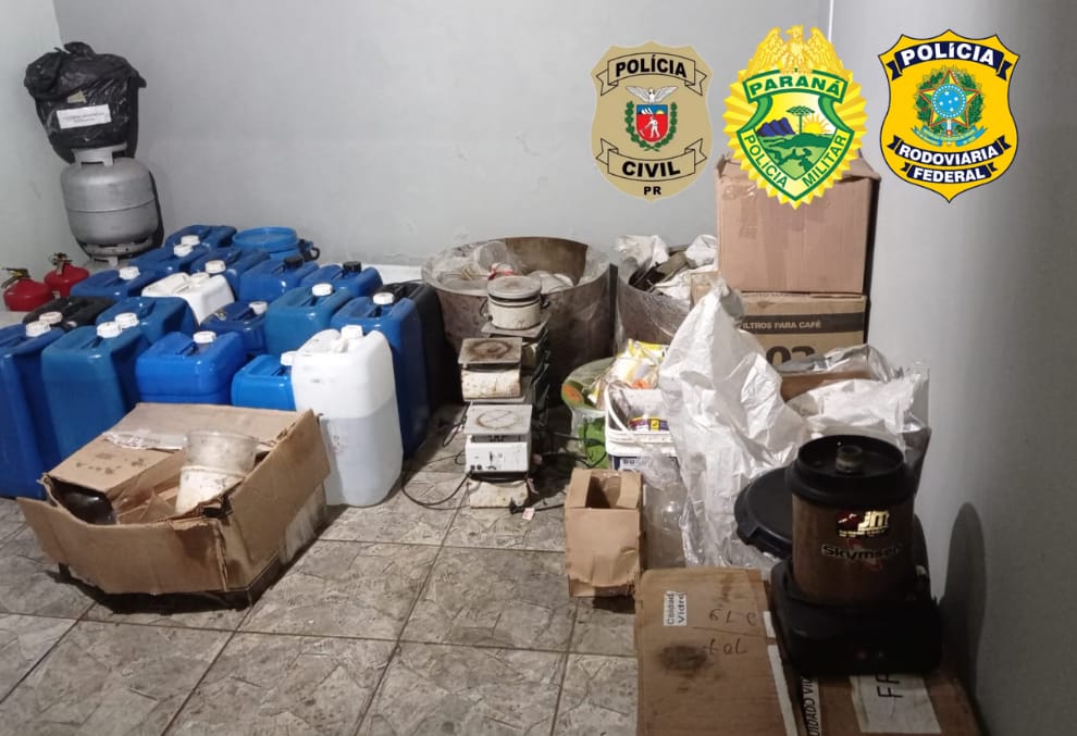 Produtos encontrados pelos policiais. Foto: Divulgação/PCPR