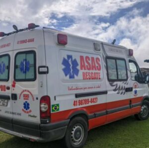Ambulância do Asas Resgate. Foto: Divulgação