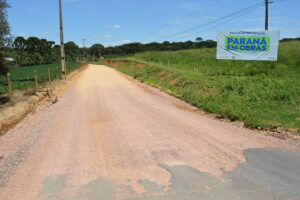 Autorizada pavimentação de mais de um quilômetro da estrada São João. Foto: Assessoria de Imprensa/Prefeitura de Contenda