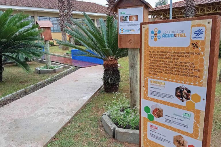 Jardins de Água e Mel foram instalados em Quitandinha. Foto: Sanepar