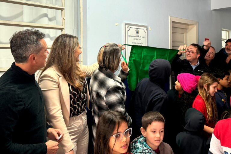 Escola do Contestado teve obras de reforma e ampliação inauguradas na Lapa. Foto: Assessoria de Imprensa/Prefeitura da Lapa