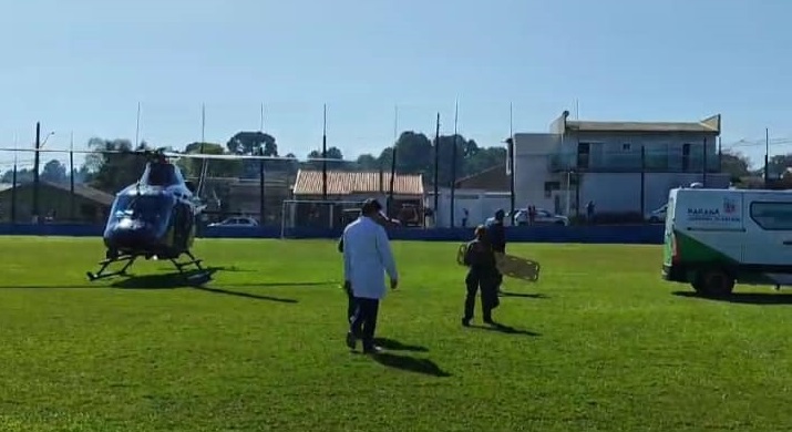 Serviços aeromédicos têm realizado diversos atendimentos em Rio Negro. Foto: Assessoria de Imprensa/Prefeitura de Rio Negro