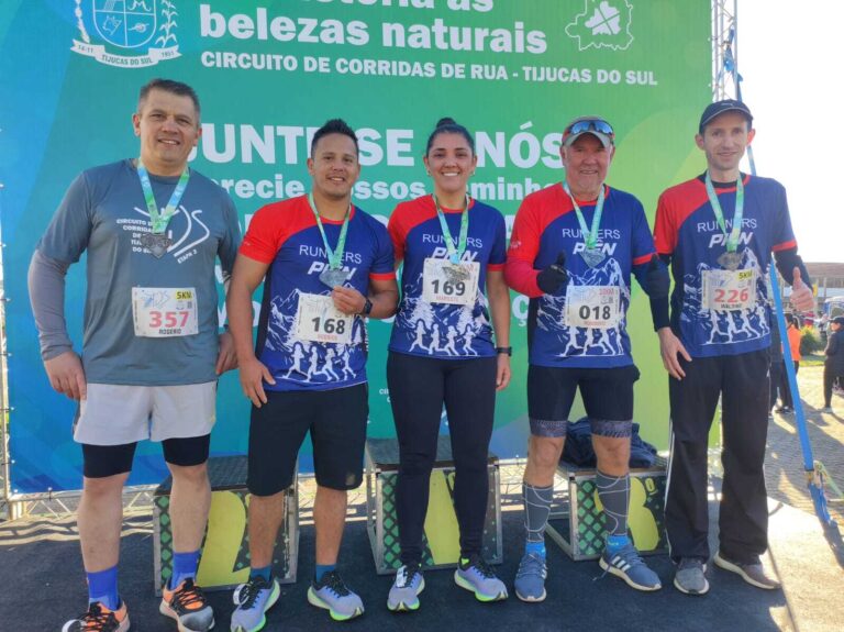 Atletas do Bikers-Runners Piên participaram de corrida em Tijucas do Sul. Foto: Divulgação