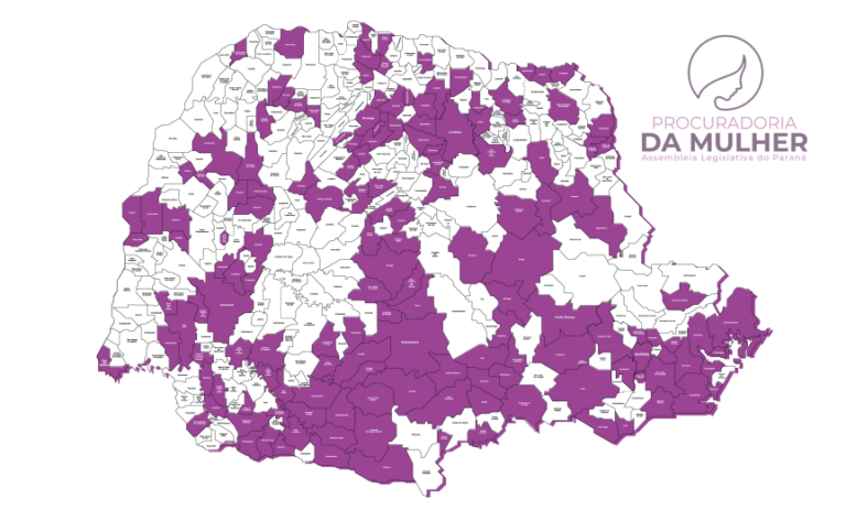 Procuradoria da Mulher está presente em diversas cidades paranaense. Arte: Procuradoria Especial da Mulher da Assembleia Legislativa do Paraná