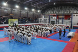 Solenidade de abertura da etapa estadual de karatê em Piên. Foto: O Regional