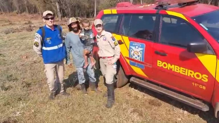 Menino de 2 anos que estava desaparecido é encontrado em Cambira. Foto: CBMPR