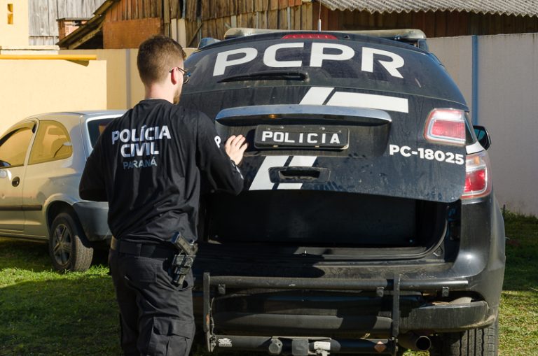 Polícia prendeu suspeito de homicídio ocorrido em Agudos do Sul. Foto: Fabio Dias/EPR