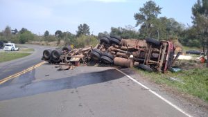 Acidente ocorrido na BR-476. Foto: Divulgação/PRF