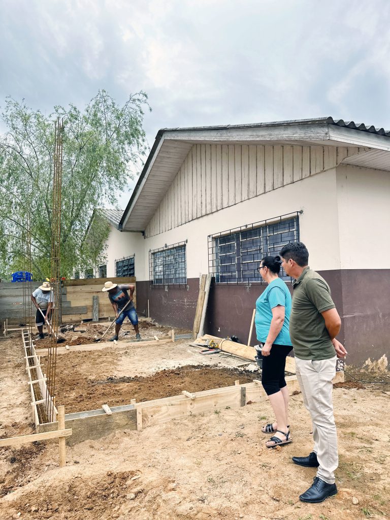 Obras na creche estão sendo realizadas em Agudos do Sul. Foto: Assessoria de Imprensa/Prefeitura de Agudos do Sul