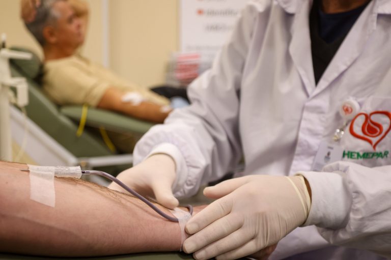 Hemepar reforça importância e necessidade da doação de sangue. Foto: Gilson Abreu/AEN