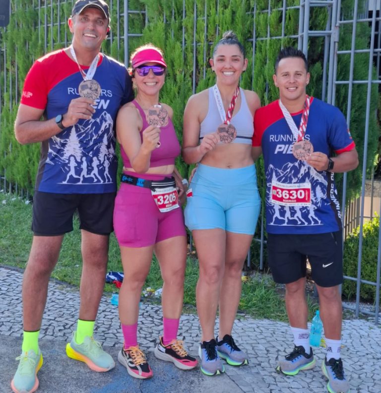 Pienenses marcaram presença na meia maratona realizada em Curitiba. Foto: Divulgação