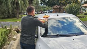 Veículos passam por processo de vistoria em Rio Negro. Foto: Assessoria de Imprensa/Prefeitura de Rio Negro