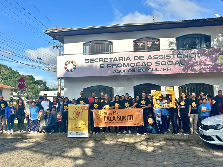 Caminhada reuniu representantes de diversos setores da sociedade. Foto: Assessoria de Imprensa/Prefeitura de Agudos do Sul