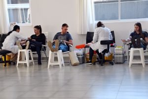 Coleta de sangue ocorreu no Centro de Convivência do Idoso. Foto: Assessoria de Imprensa/Prefeitura de Contenda