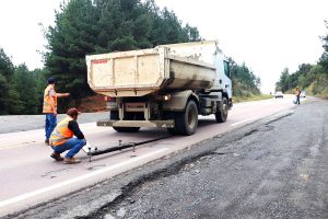 Testes foram realizados na PR-281. Foto: Assessoria de Imprensa/Prefeitura de Piên