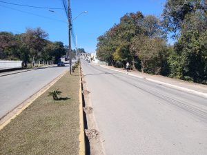 Manutenção urbana foi realizada no centro da cidade. Foto: Assessoria de Imprensa/Prefeitura de Quitandinha