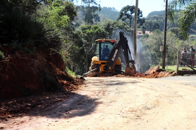Obras estão em andamento no bairro Paranazinho. Foto: Assessoria de Imprensa/Prefeitura de Piên