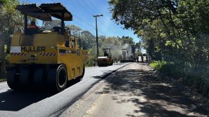 Pavimentação asfáltica foi finalizada. Foto: Assessorfia de Imprensa/Prefeitura de Agudos do Sul