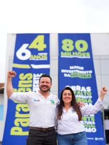 Prefeito e vice no anúncio dos investimentos para Campo do Tenente. Foto: Divulgação