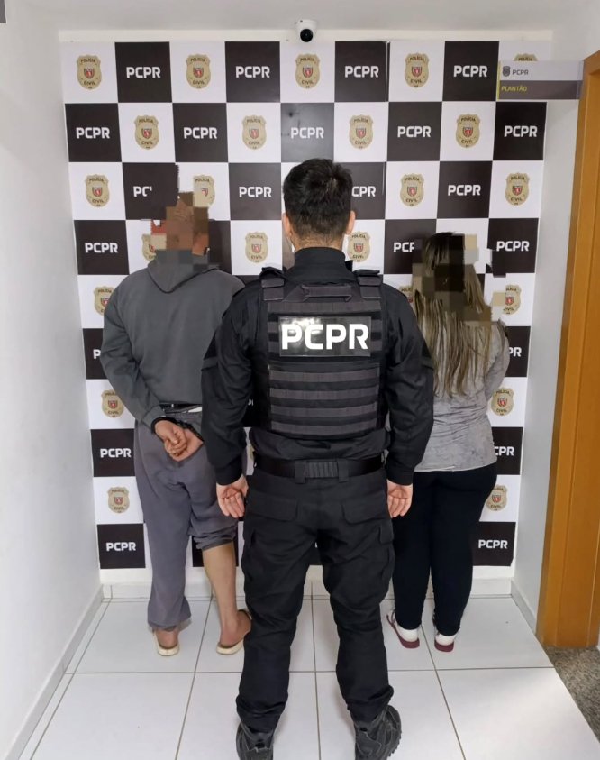 Duas pessoas foram presas por envolvimento em homicídio. Foto: Divulgação/Delegacia de Fazenda Rio Grande