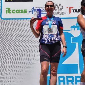 Pienense Waldirene Gonçalves foi a segunda colocada em sua categoria na Meia Maratona de Canoinhas. Foto: Arquivo Pessoal