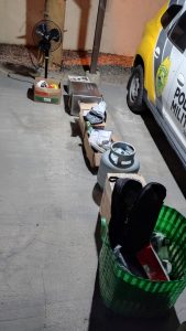 Itens furtados foram encontrados na residência do casal. Foto: PMPR