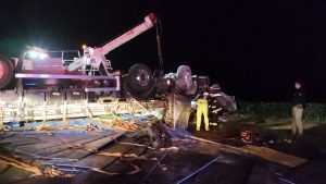 Acidente foi registrado na BR-476. Foto: Divulgação/PRF