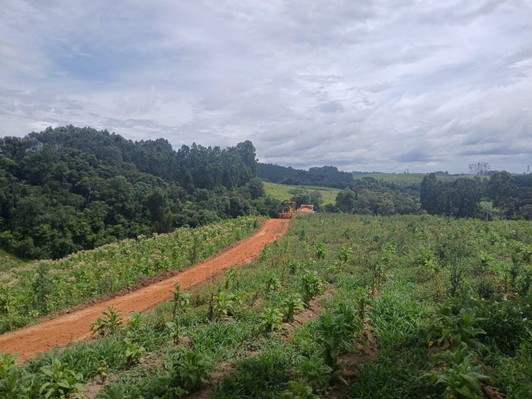 Estradas rurais estão recebendo melhorias. Foto: Assessoria de Imprensa/Prefeitura de Quitandinha