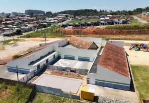 Escola em Contenda está recebendo obras de ampliação. Foto: Assessoria de Imprensa/Prefeitura de Contenda