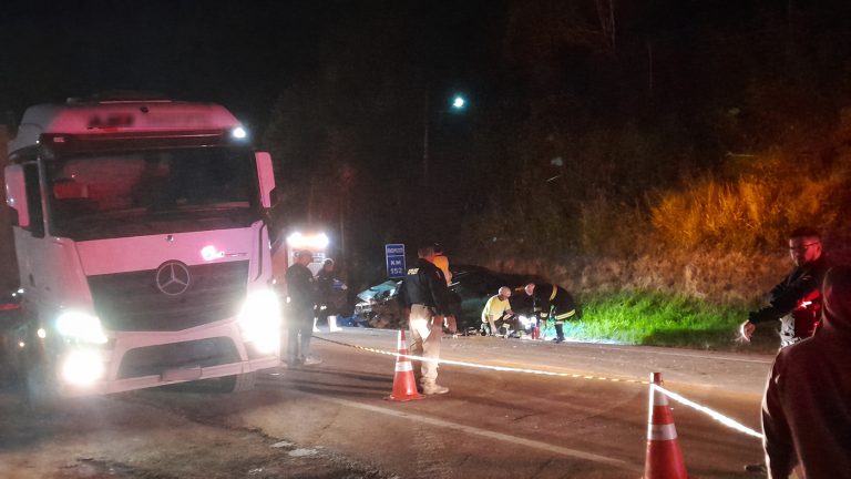 Acidente ocorreu na BR-116, em Mandirituba, deixando uma pessoa morta. Foto: Reprodução/Redes Sociais