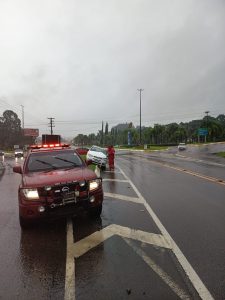 Corpo de Bombeiros atendeu colisão em Piên. Foto: Divulgação/Corpo de Bombeiros