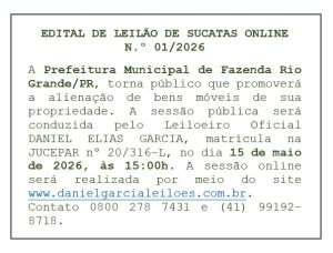 Edital. Foto: divulgação