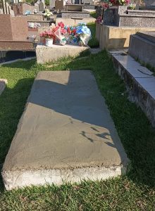 Túmulo foi consertado pela prefeitura. Foto: Divulgação