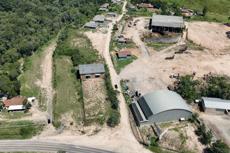 Uma das ruas que serão beneficiadas neste lote de pavimentações. Foto: Assessoria de Imprensa/Prefeitura de Piên